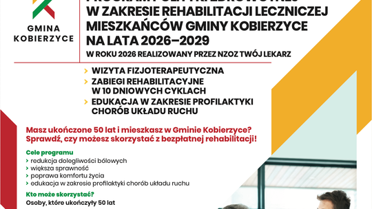 Bezpłatna Rehabilitacja w Gminie Kobierzyce.  Jest już ponad 500 zgłoszeń do programu dla osób 50+