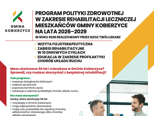 Bezpłatna Rehabilitacja w Gminie Kobierzyce.  Jest już ponad 500 zgłoszeń do programu dla osób 50+