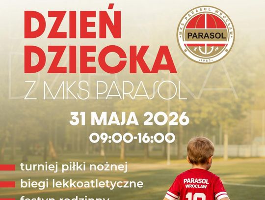 MKS Parasol Wrocław zaprasza na Sportowy Dzień Dziecka – 31 maja na stadionie przy Lotniczej 72 MKS Parasol Wrocław zaprasza na Sportowy Dzień Dziecka – 31 maja na stadionie przy Lotniczej 72